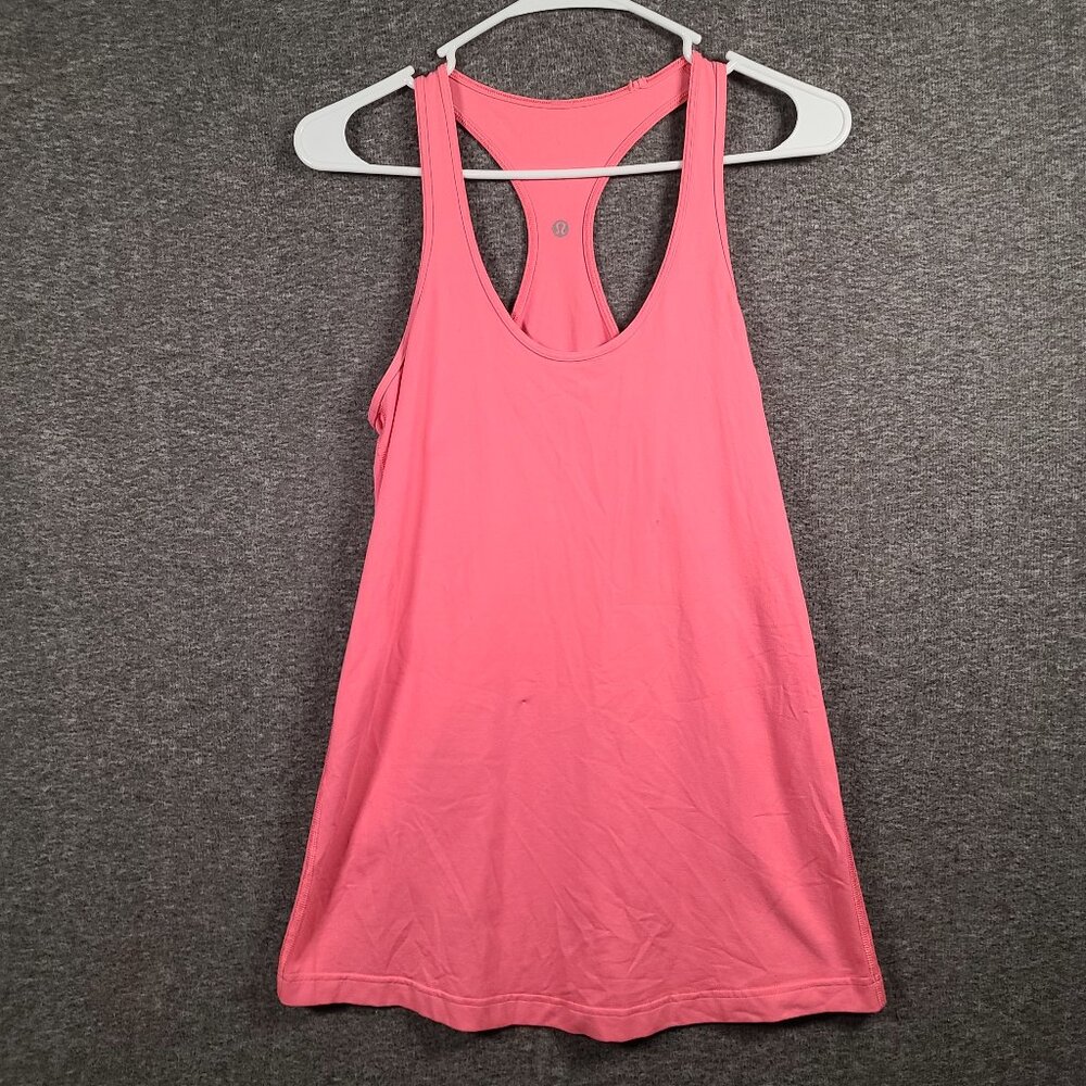 Lululemon Women's Pink Workout Tank Top.  Not sure of Size.